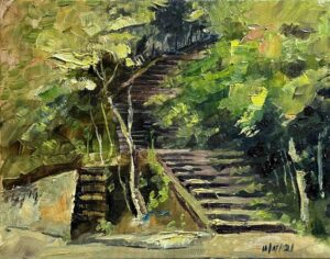 Steps in Bayside Park / 贝赛公园里的台阶