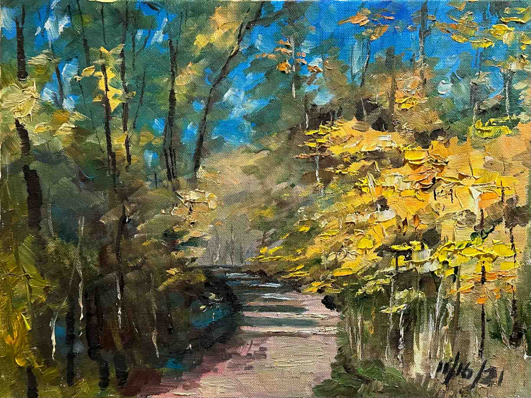 Autumn Scene with Blue Sky / 蓝天下的秋色