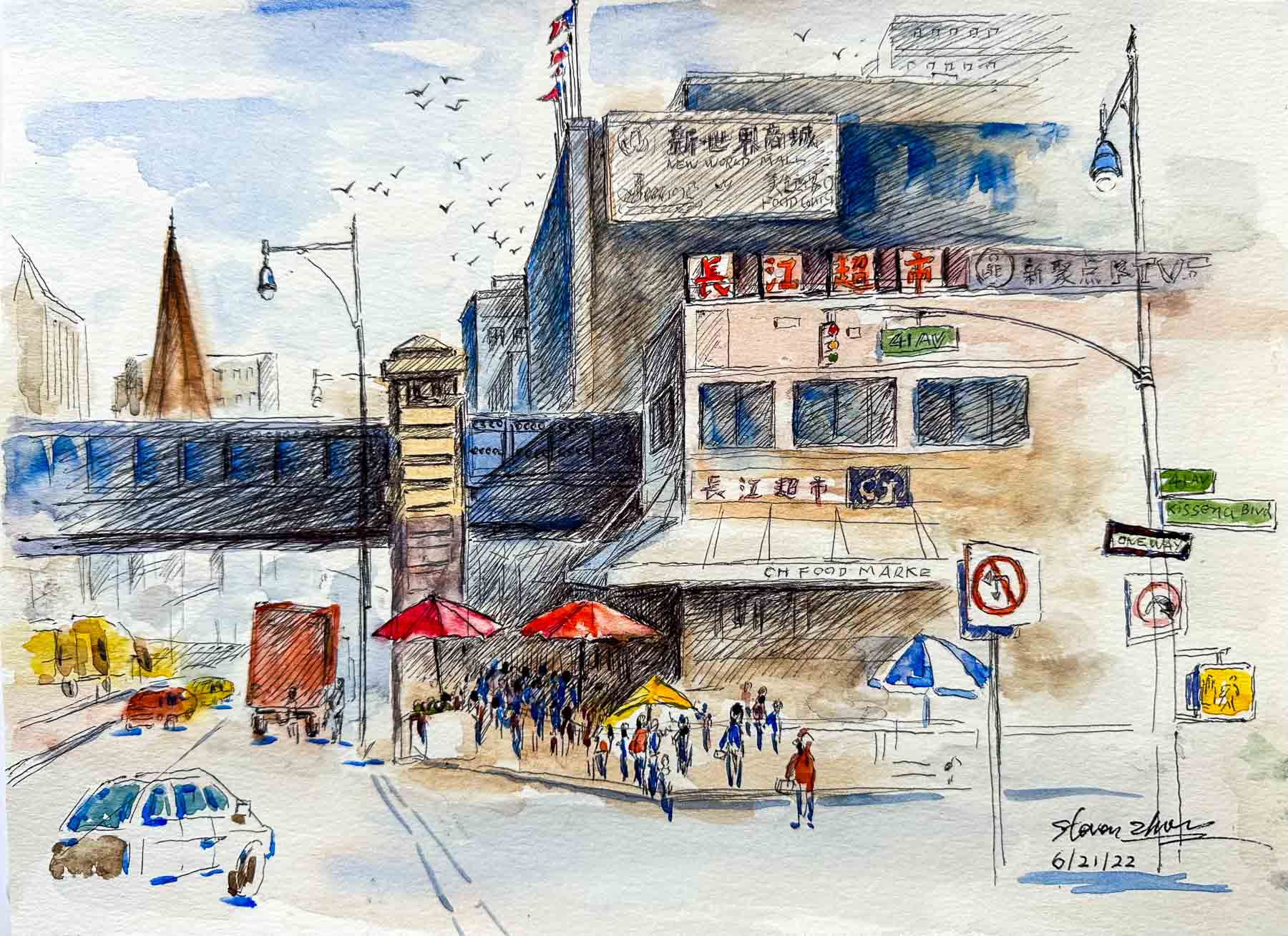 Scene in Flushing, NY / 纽约法拉盛街景-1