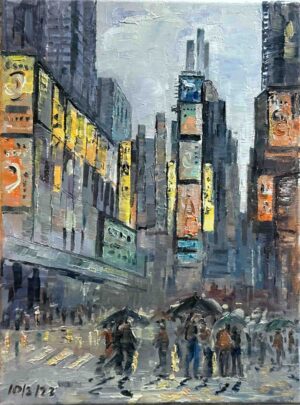 Time Square in the Rain / 雨中的时代广场