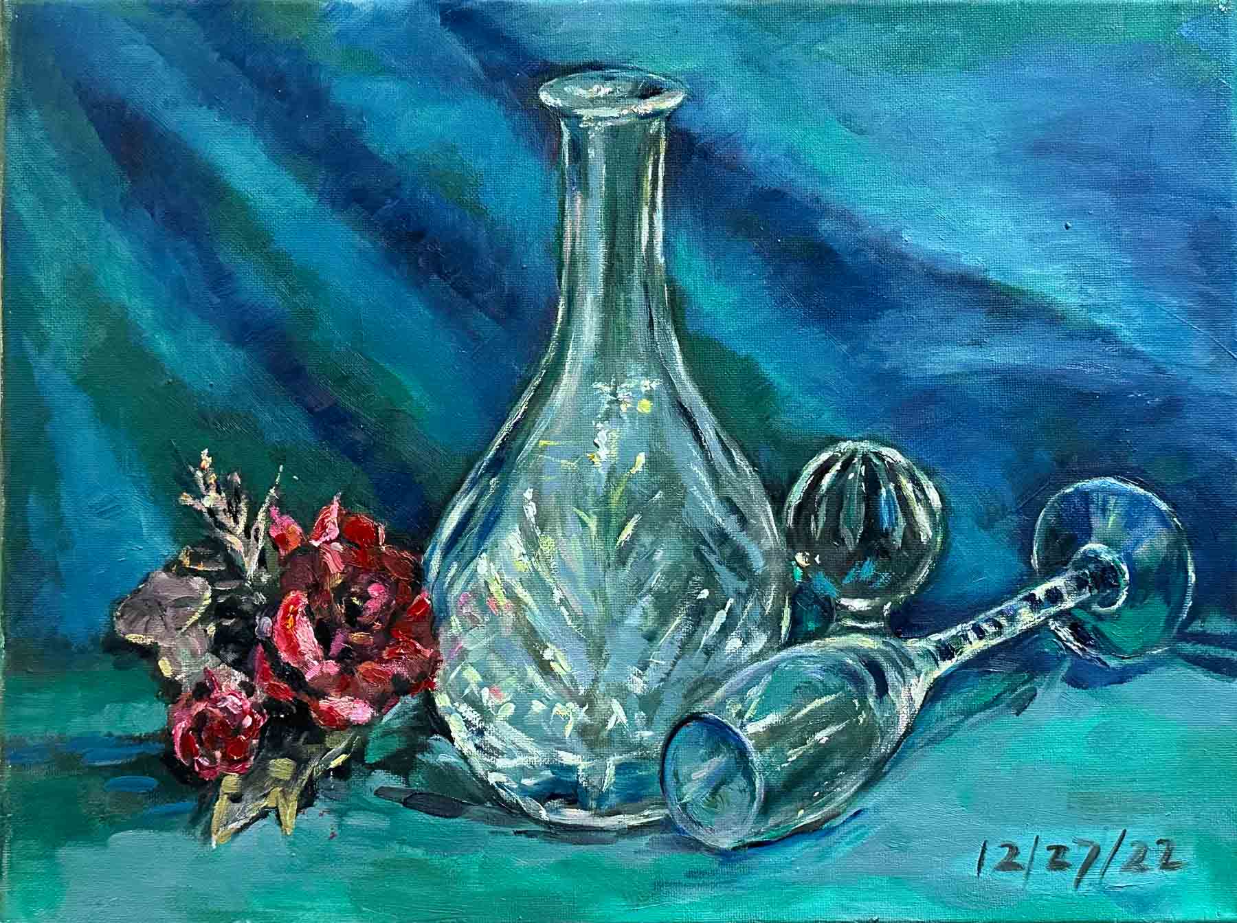 Wine Bottle and Glasses / 酒瓶与酒杯