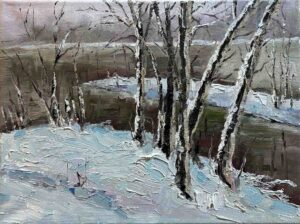 Snowing Lakeside / 湖畔雪景