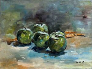 Five Green Apples / 五个绿苹果