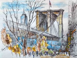 View of Brooklyn Bridge, NY / 纽约布鲁克林大桥