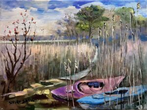 Boats in the Reeds / 芦苇丛里的小船